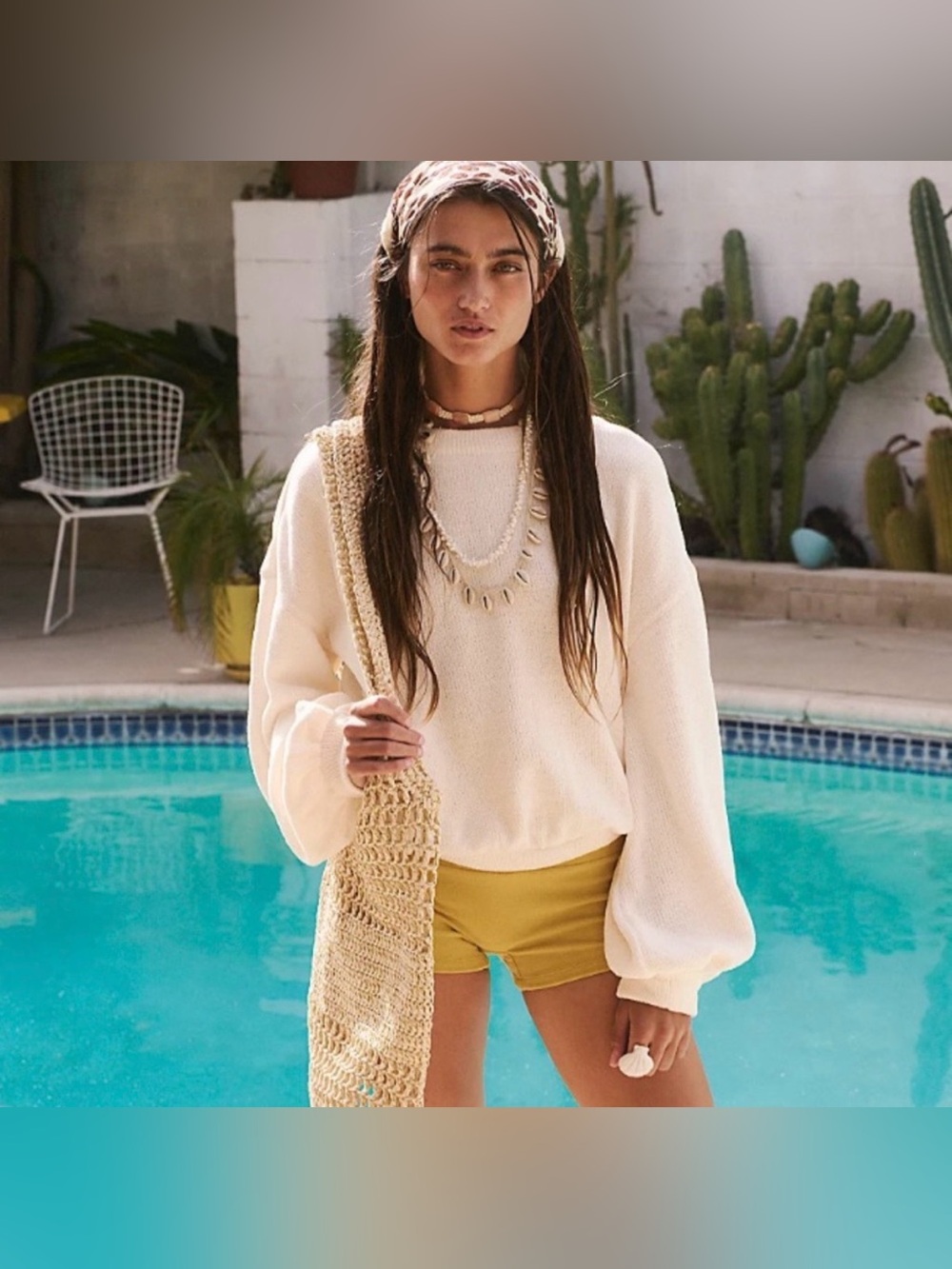 Free People White Soft Pullover Sweater